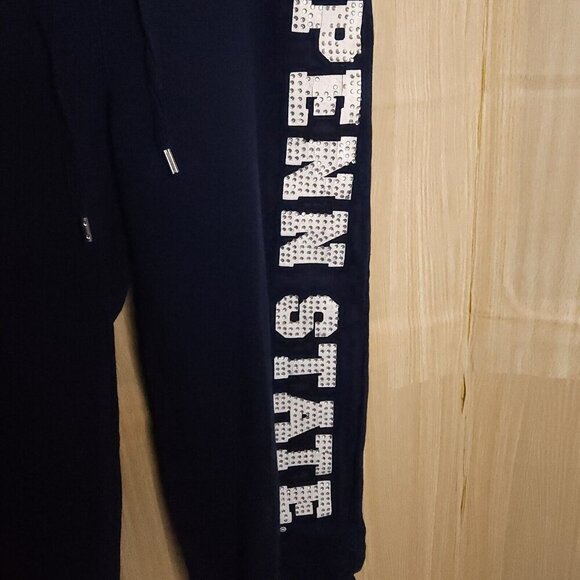 Penn State University Navy Blue Capri Sweatpants By E5 Medium - Picture 5 of 9